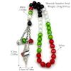 Palestine Map Flag Arabic Letter Car Pendant for Women Men Stainless Steel Silver Color Country Colorful Prayer Beads Jewelry