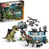 LEGO Jurassic World Attaque du Giganotosaurus et du Therizinosaurus Jouet de Construction pour Enfants 9-11 ans