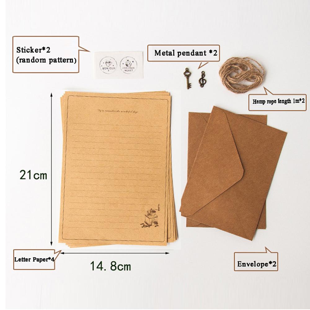Mailers Set Letter Supplies Kraft Paper Envelope Letter Pad Writing Paper Envelopes Letter Paper
