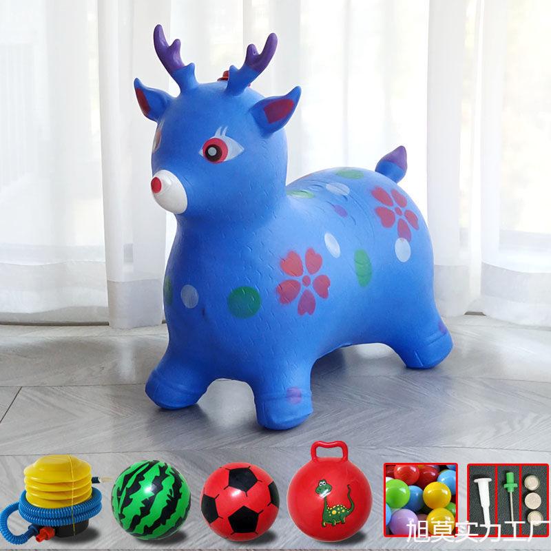 Extra Large Inflatable Bouncy Horse with Music - Thickened Leather Ride-On Pony for Children