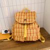 Schoolbagins Hong Kong style retro classic contrasting color plaid backpack casual large capacity backpack student schoolbag casual versatile