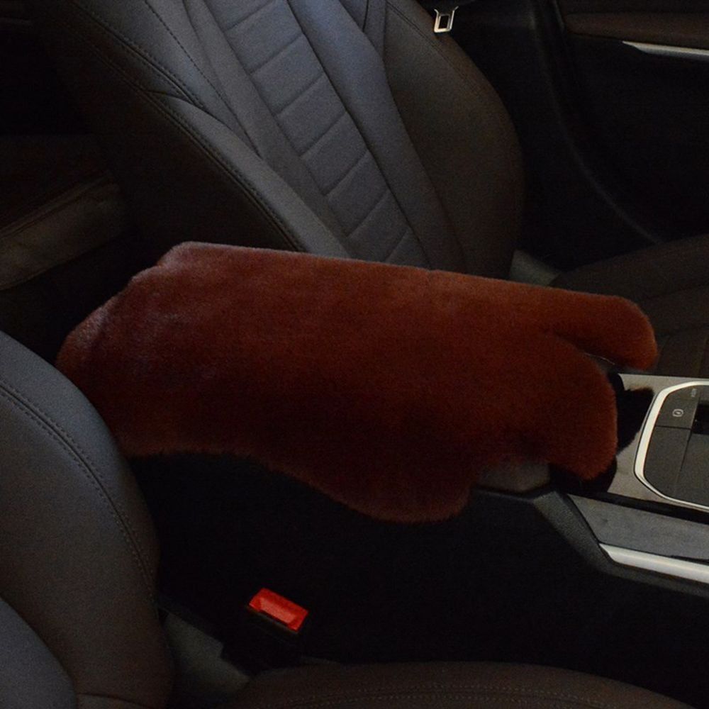Plush Automobile Furry Cover Anti-slip Auto Protection Cushion Arm Rest Protector Mat  Car