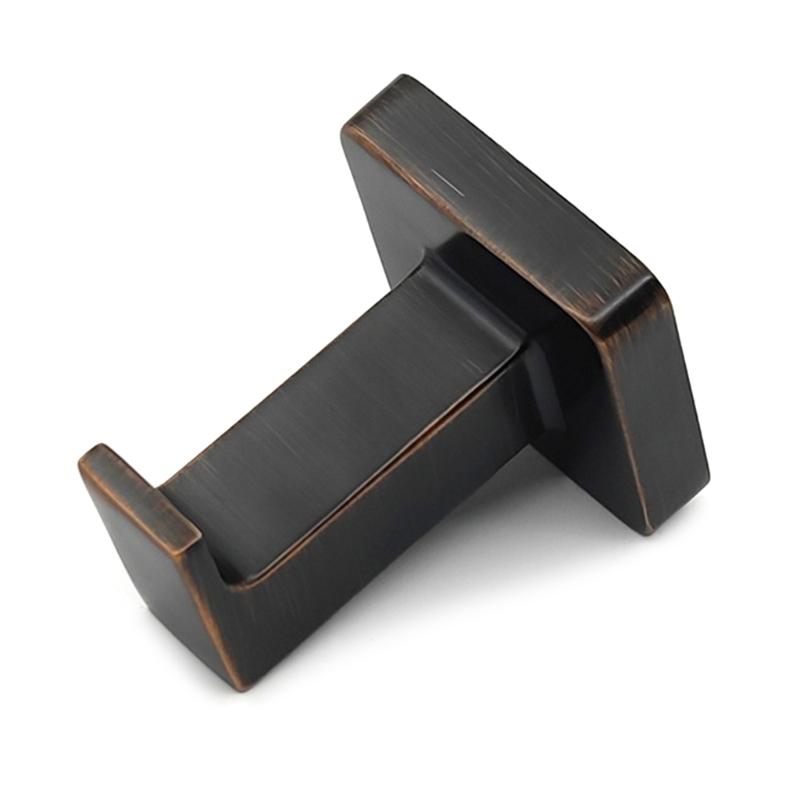 Set di 2 Ganci da Parete Quadrati in Bronzo Sistema di Aggancio Antiscivolo Resistente alla Corrosione Acciaio Inossidabile 304 Mensola da Bagno
