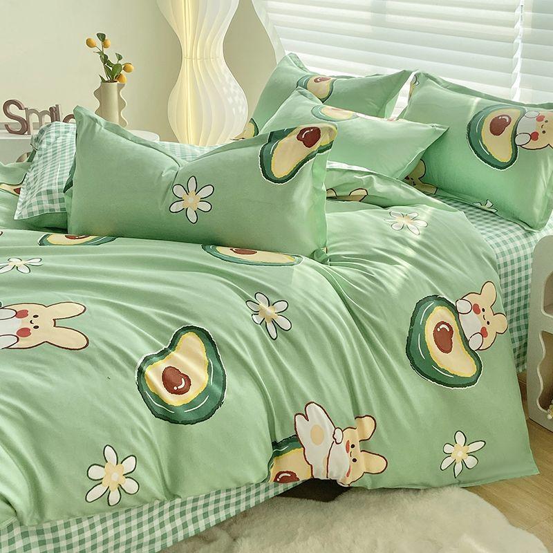 Small Fresh Bed Four-piece Dormitory Quilt Cover Three-piece Bed Sheet Set