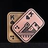 Stress Relief Push Card Metal Fingertip EDC Poker A K King Gyro Toy for Office Adults Anti Anxiety Fidget Papa Coin