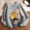 Children's Loose Round-neck Sweatshirt for Spring, Autumn and Winter, Cute Long-sleeved Loose Round-neck Coat for Boys and Girls