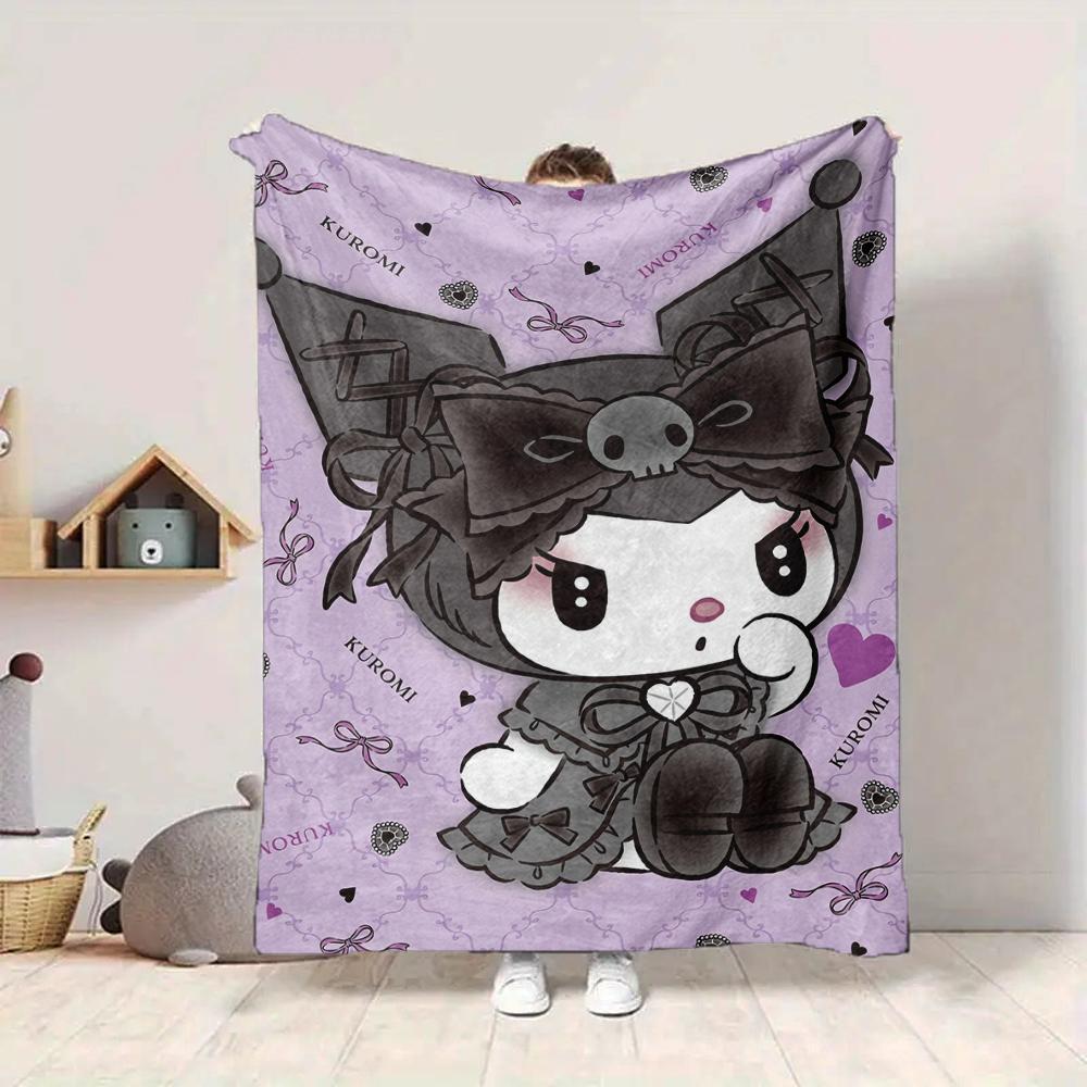 1Pc Kawaii Gothic Cat Blanket Soft And Comfortable Casual Warm Camping Travel Christmas Halloween Xmas Gift M928312