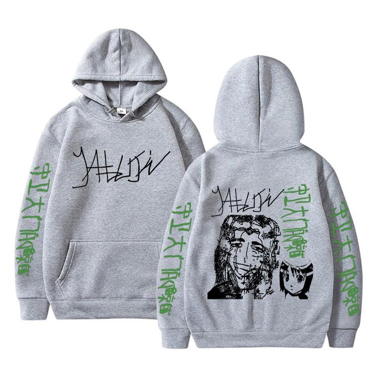 Limited Edition Yabujin Print Hoodie Herren Damen Lässige Übergroße Kapuzenpullover Herren Vintage Streetwear Unisex Fleece Baumwoll-Sweatshirt
