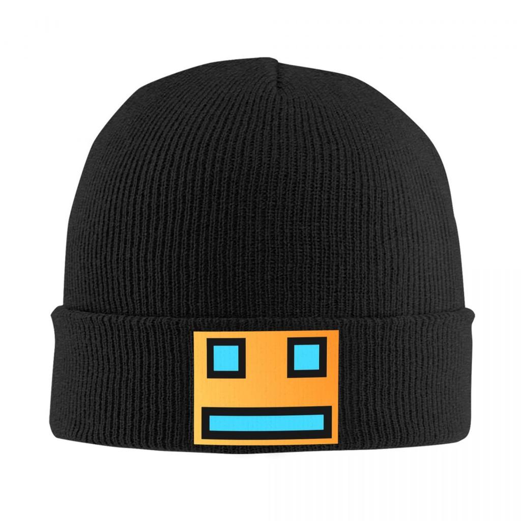 Geometry Cube Gaming Dash Warm Knitted Cap Winter Knit Bonnet Hat Skullies Beanies Hip Hop Caps for Unisex