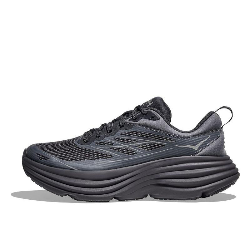HOKA Bondi 8 Caged Stealth Tech Pack - Charcoal Grey Unisex Sneakers Grey-Skies 1155391-CYG