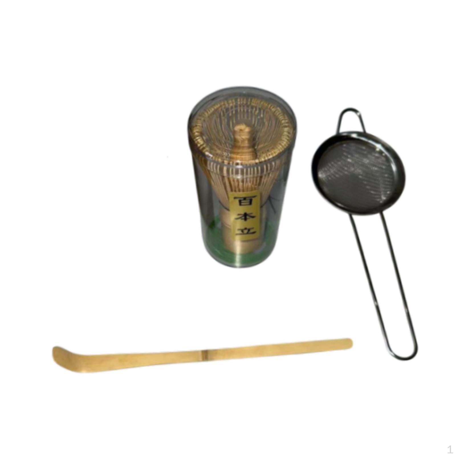 

Японский набор для приготовления чая матча, бамбуковая ложка, венчик для модных вещей 3pcs