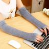 Fashion Women Lady Knitted Long Fingerless Gloves Wrist Arm Hand Warmer Winter