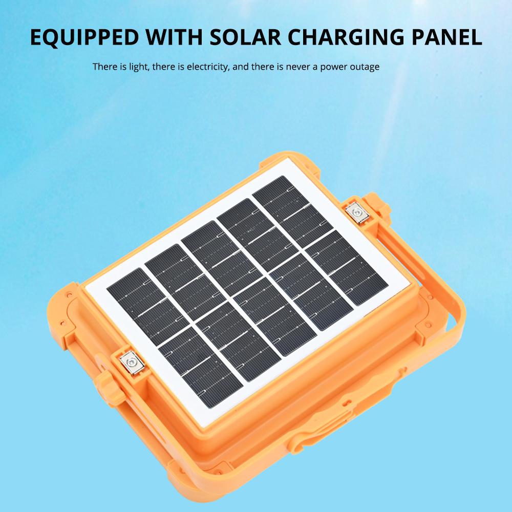 Rechargeable 5000 Watts Solar Flood Light Outdoor Portable LED Reflector Spotlight Rechargeable Projector Floodlight solar Lamp