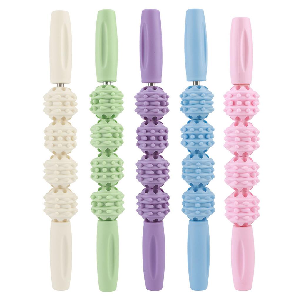 Compact Muscle Roller Stick Designed for Effective Relief and Flexibility Improvement in Thighs Calves and Shins Pink
