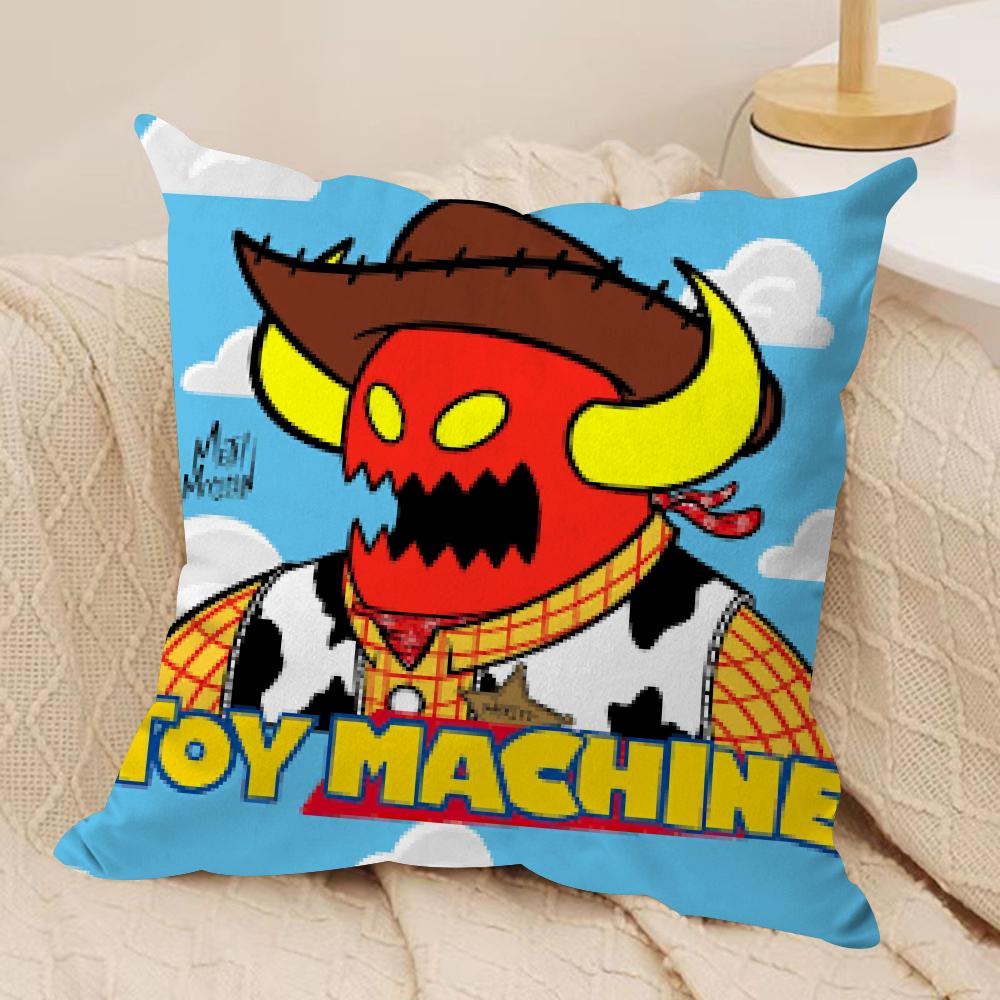 T-Toy M-MachineS S-SkateS Cushion Cover Silky Short Plush Double-Sided Printed Pillow Case for Sofa All Seasons Home Decor Gift