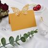 25 Pcs 3D Butterfly Business Cards Gold Business Cards Laser Cut Design Table Cards Guest Name Table Setting Reception Food Logo