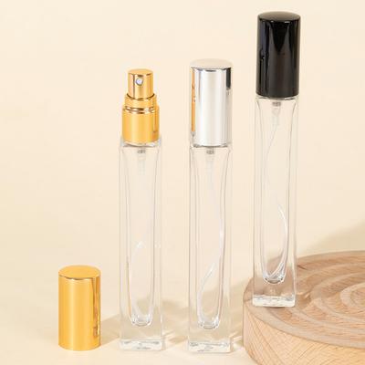 6 Stück/Set luxuriöser 10 ml Glas-Parfümspray - nachfüllbare transparente Sprühflasche - ideal für Reisen und Duftliebhaber