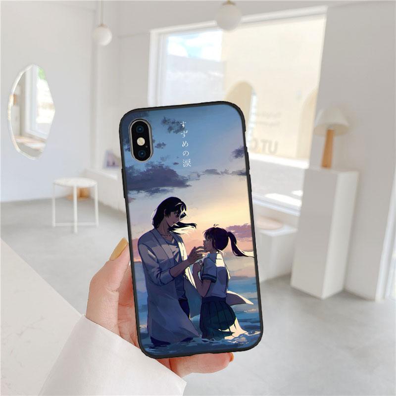 HK68 Suzume Soft Shell Phone Case for iPhone SE X XS XR 16E 17 11 Pro Max 8 7 6 6s Plus Air