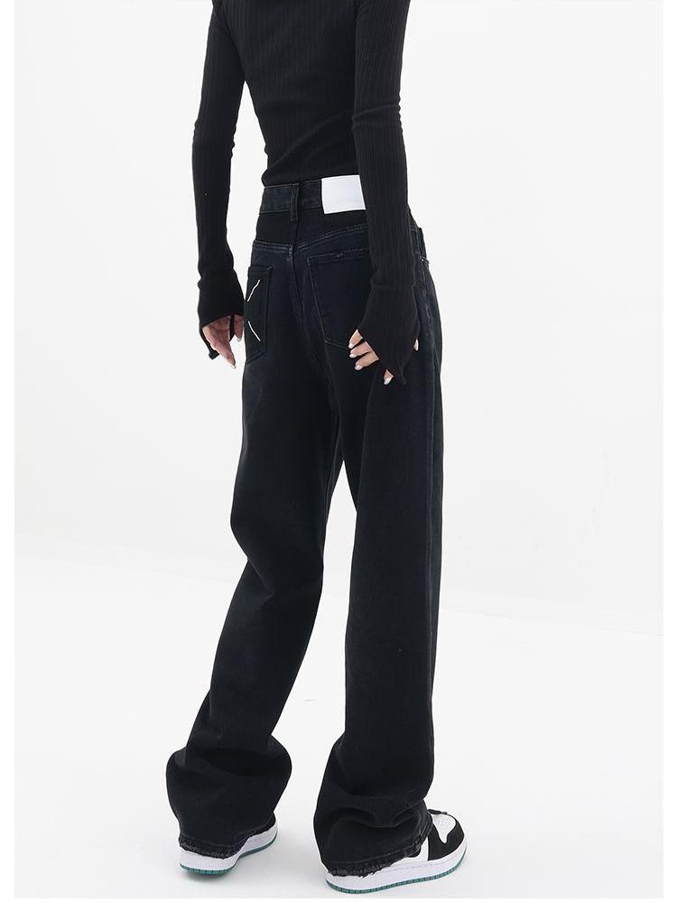 American Fashion Vintage Loose Jeans Women High Waist Vintage Y2k Harajuku Denim Trousers Female Retro Casual Wide Pants New
