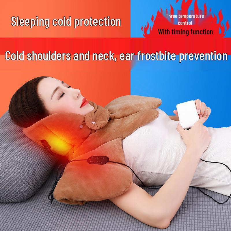 Electric Heated Neck & Shoulder Protector for All Ages - Warmth & Comfort for Ears and Cervical Spine