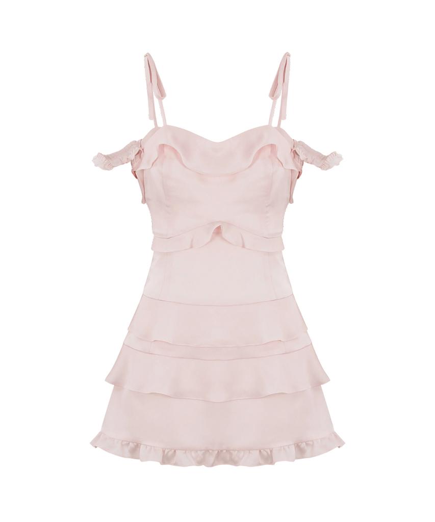 Odeuwonaus Frill Dress Pink