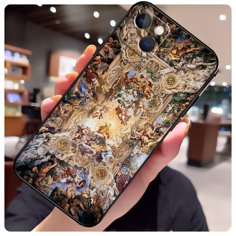 Renaissance Art Painting Case For iPhone 17 Pro Max 15 14 13 11 12 16 Pro Max mini 15 16 Plus 16e 17 Air Phone Cover