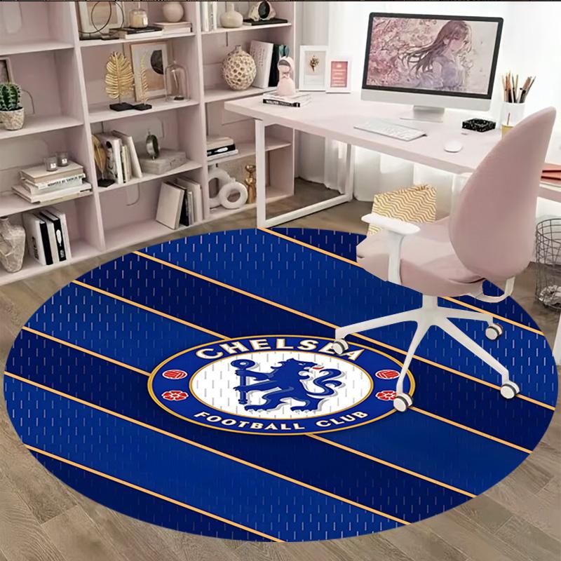 1pc C-Chelsea  Carpet, Round Rug, Comfortable, Suitable for Entryways, Living Rooms, Office, And Bedrooms, Christmas Decoration