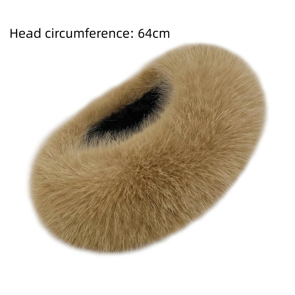Thick Winter Hat Imitation Fox Fur Wide Headwrap Fashion Elastic Ski Hats  Winter