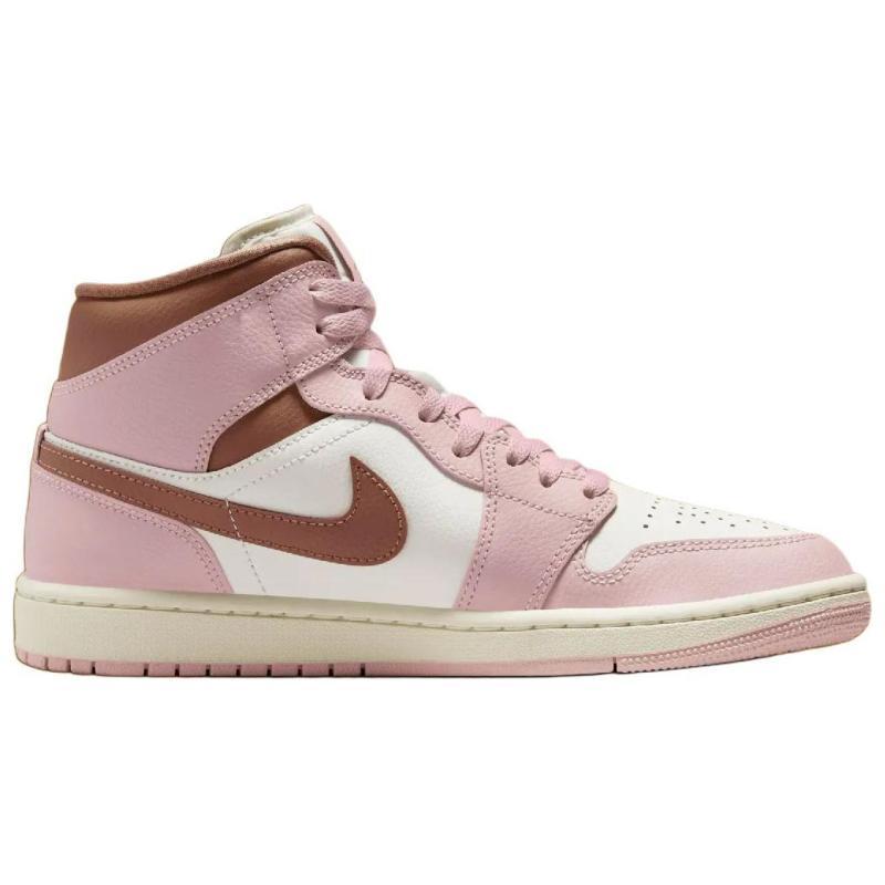 Jordan 1 Mid Pink Oxford Brown Women's Jordan BQ6472-620 Jordan BQ6472-620
