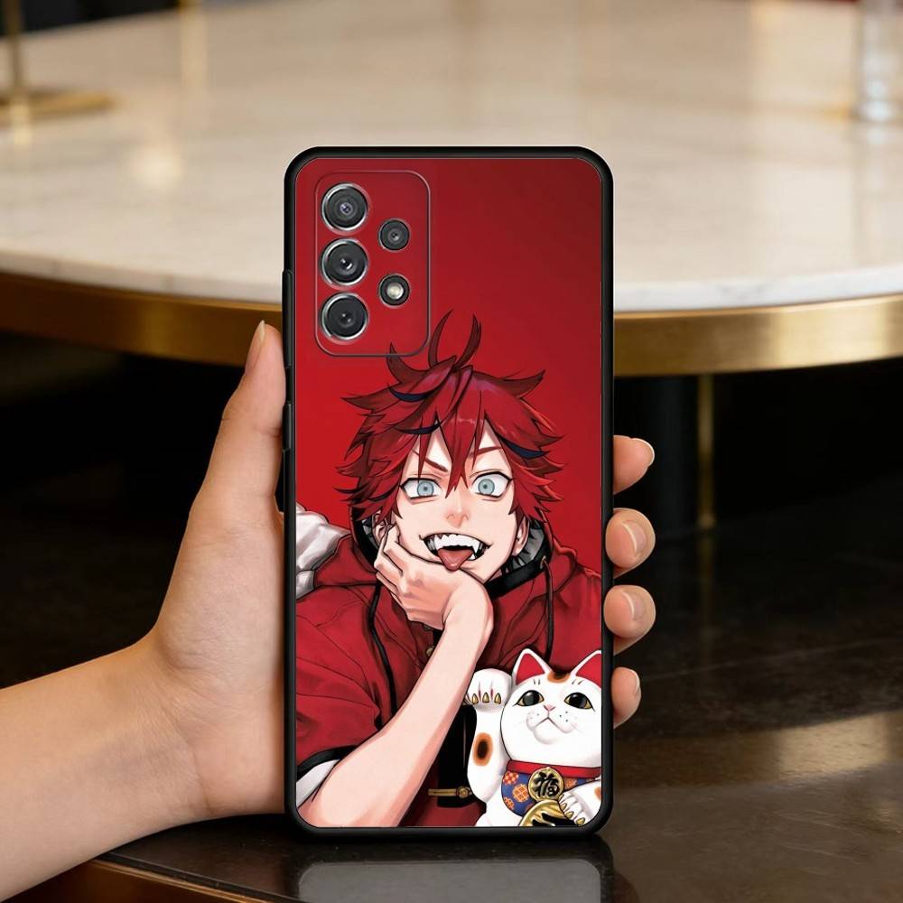 C-Comics G-Gokurakugai Phone Case For Samsung Galaxy A73,A72,A71,A70,A53,A52,A51,Soft Silicone Black Cover