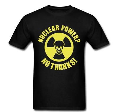 Nuclear Power No Thanks Skull Warning Energy Chemicals T Shirt Tee Unisex