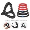 Silicone Penis Rings Cock Ring Erection Enhancing Triangular Penis Ring With Massage Beads Delayed Ejaculation Sex Toys For Men
