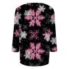 Women's T Shirt CHristmas Print 3/4 Sleeve Daily Weekend Fashion Basic V- Neck Regular Top