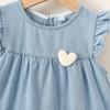 Mädchen Kinderbekleidung Fliegenärmel Jeanskleid Baby Sommerkleid Ausländischer Stil 2025 Neues Prinzessinnenkleid