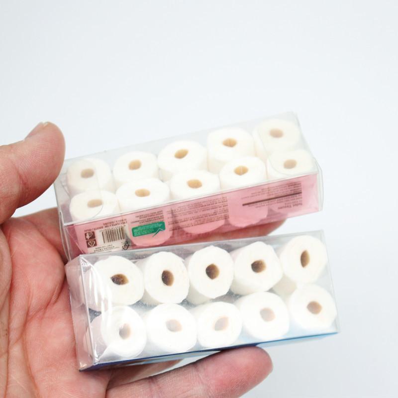 1 Set Toilet Tissue Decoration 1/12 Dollhouse Miniature Paper Towel Roll Model Dolls House Bathroom Accessories