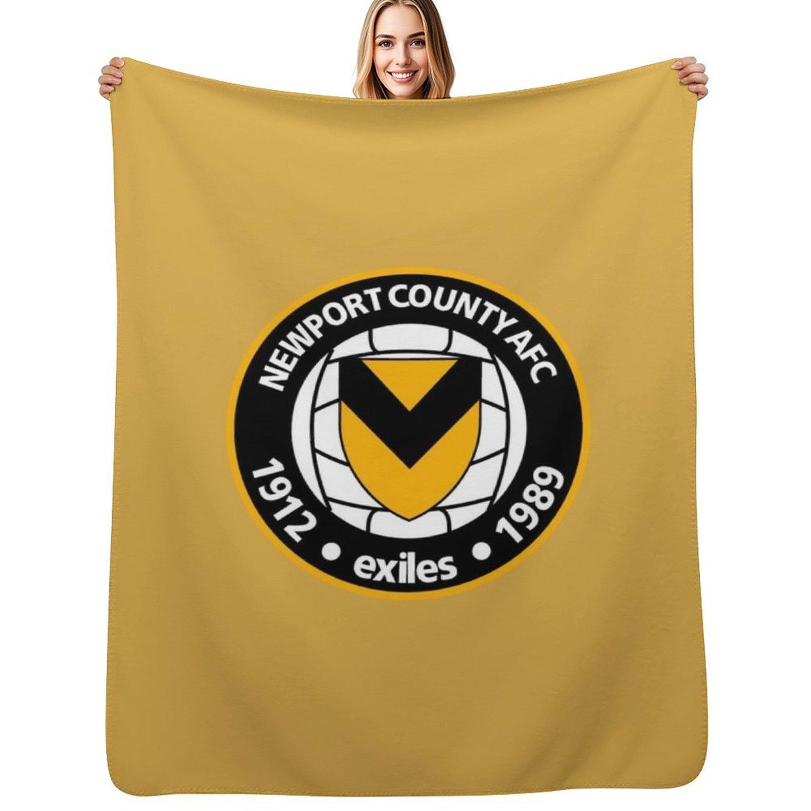 Creative Homewares Unisex White Newport County A.f.c Throw Blanket Summer Cool Breathable Blanket For Sleeping
