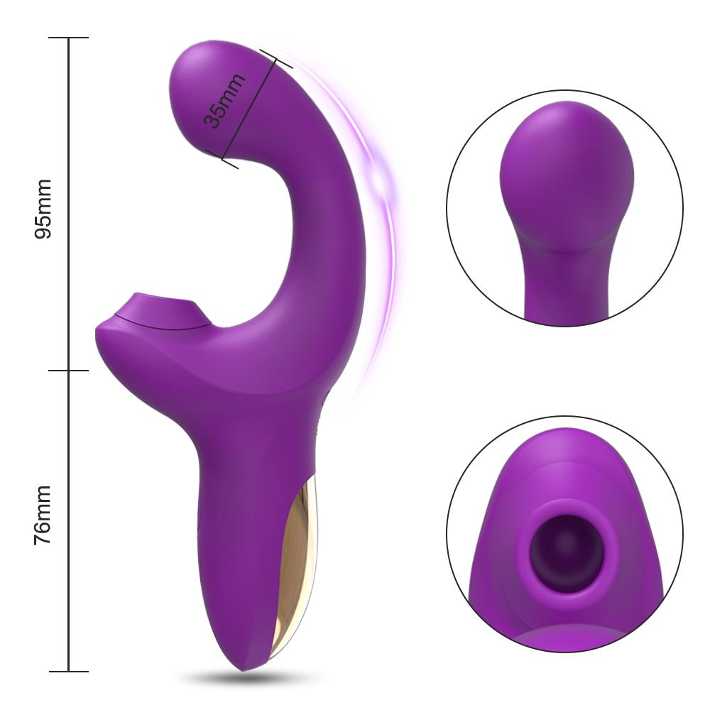 20 Speeds Powerful Dildo Vibrator Women Clit Nipple Sucker Vacuum Clitoris Stimulator Adults Goods Finger Wiggling Adults Sex Toy Climax Masturbator
