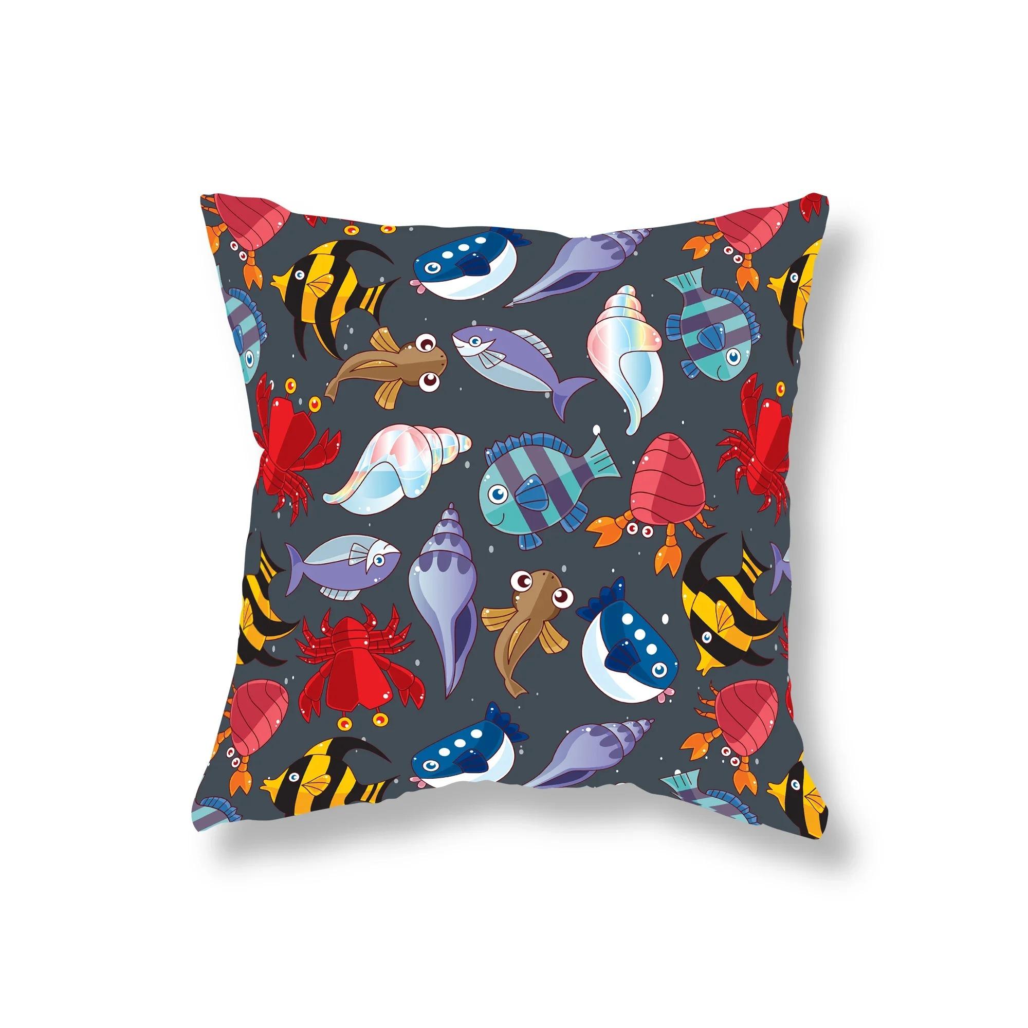 

Морская жизнь Звезда Радуга Цветок Наволочка Диван Украшения Комната Офис Игровой Кресло Подушка Дом 40x40cm