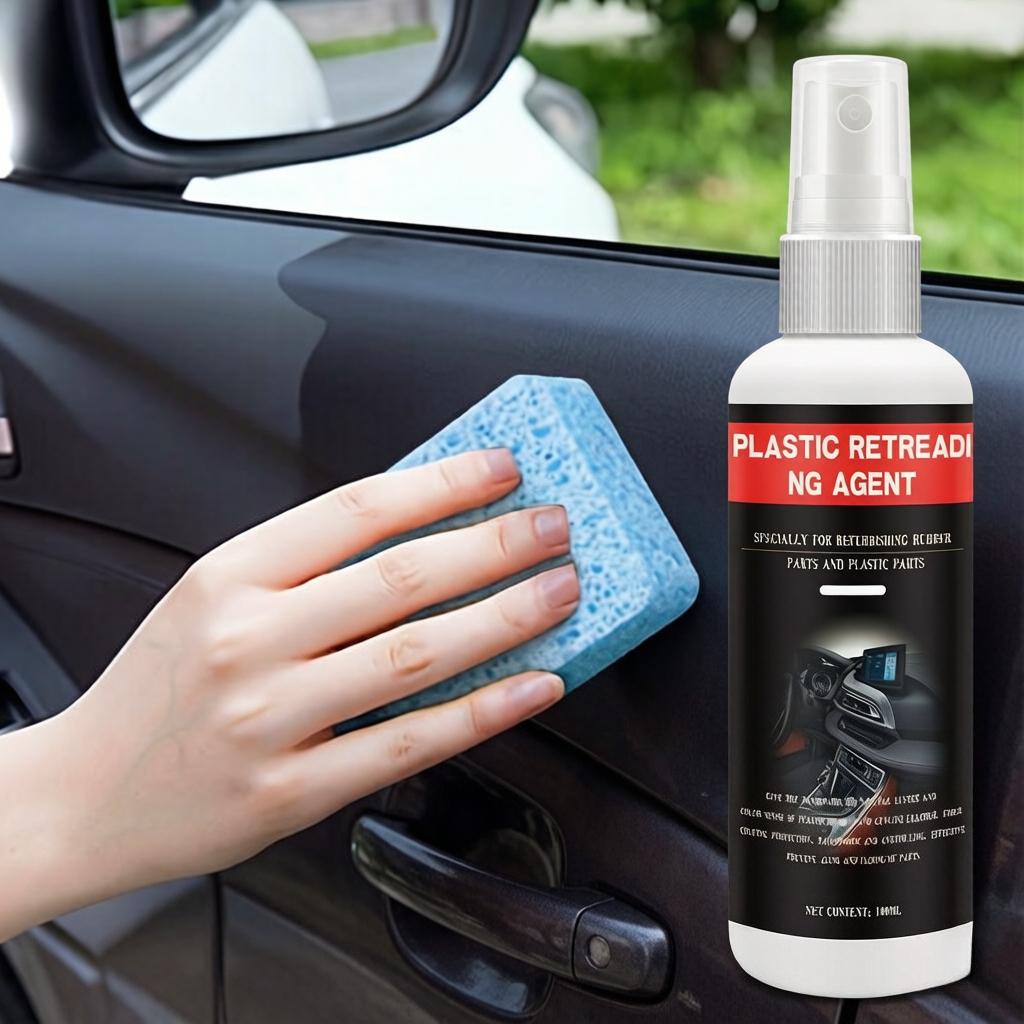 Car Dashboard Restorer Wax Plastic Trim Restore Polish Auto Interior Care Repair Cream for Faded White Vinyl Leather