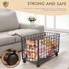 Large Capacity Stuffed Animal Organizer with Wheels Plush Toy Storage Basket Kid Toy Metal Storage Bins for Storage of Any Stuff