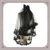 Kopfschmuck Gothic Lolita Hut Blumenkopfschmuck Spitzenschleier Lolita Charm Blumendekoration Halloween Kopfaccessoire Gothic Punk Lolita Kopfschmuck Bühne