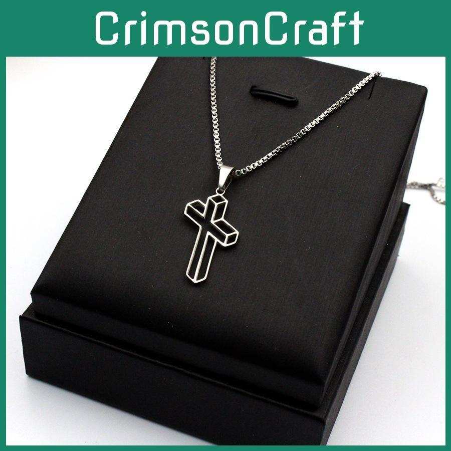 Hip Inspired Hop Cross Chain Necklace Stainless Steel Pendant Decoration Casual