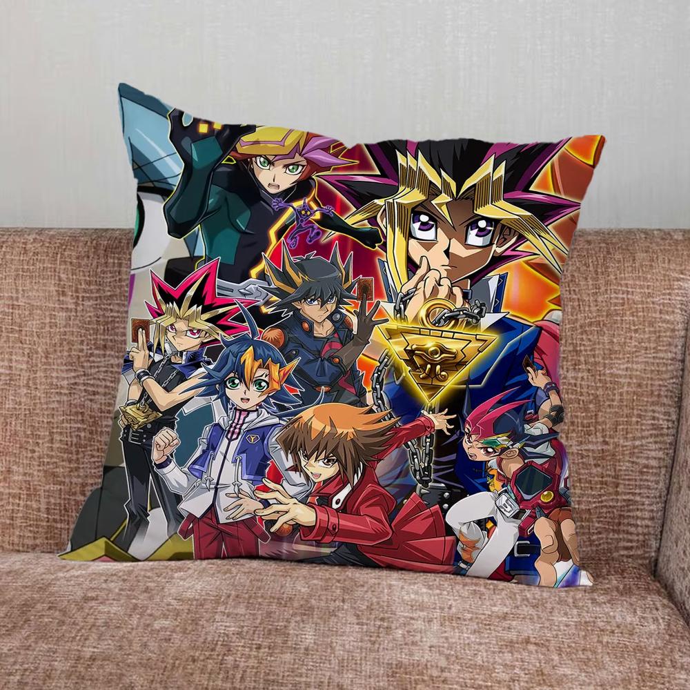 Anime Cool Yu Gi Oh Card Pillow Case For Home Bedroom Car Office Decoration Living Room Sofa Cushion Cover Suitable