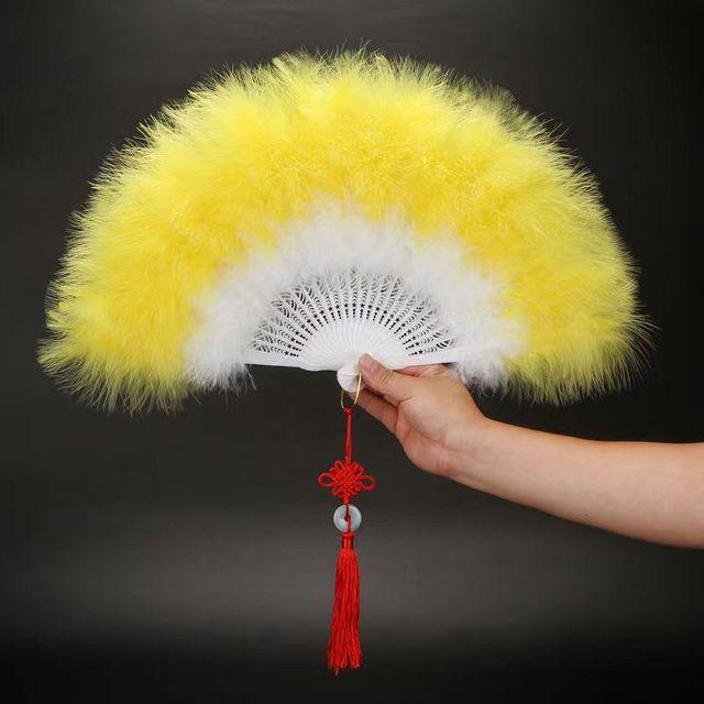 Lolita-Feder-Faltfächer, japanisches süßes Feenmädchen, dunkle Gothic-Hoftanz-Handfächer, Kunsthandwerk, Geschenk, Hochzeit, Party-Dekoration