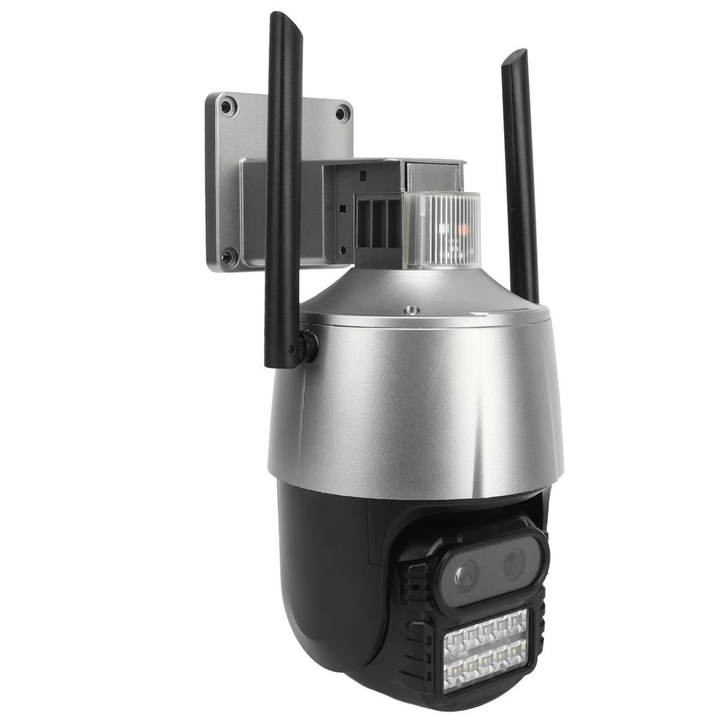 Câmera de Segurança Externa de Lente Dupla HD 360 graus Rotativa à Prova d'água AI Inteligente 2MP Vigilância