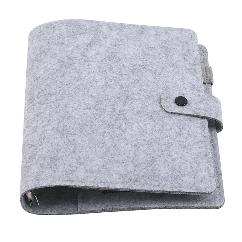 Student Replacement Cover Felt Notebook Shell Spiral Binder Traveler A5 A6 1Pc 6 Hole
