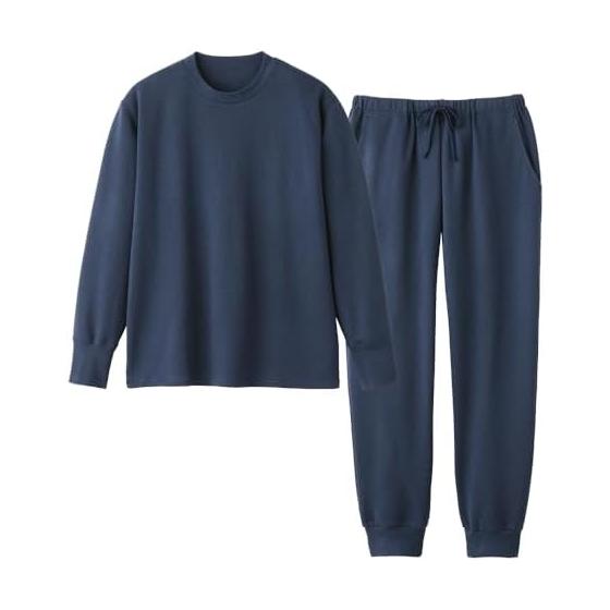 GUNZE Pajamas Fire Acedron Long Sleeve Long Pants Cardboard Knit Plain Men s