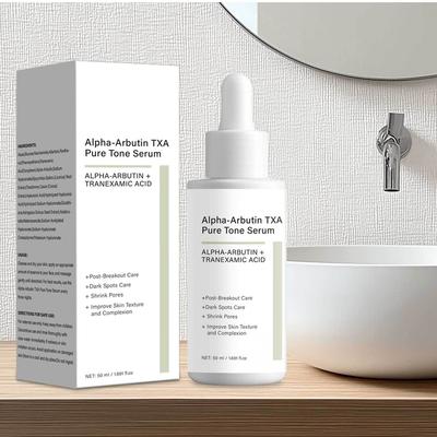 Alpha-Arbutin & Tranexamsäure Serum 50ml, Aufhellendes Serum für dunkle Flecken, Akne-Narben & Hyperpigmentierung, Feuchtigkeitsspendendes Gesichtsserum für empfindliche Haut