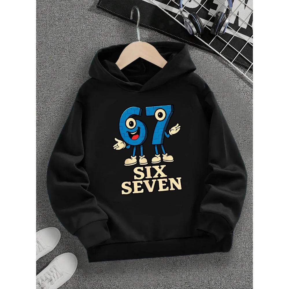 Felpe alla moda per uomo e donna Felpe divertenti con stampa 6 7 Felpa con cappuccio casual Magliette Top Abbigliamento a manica lunga per esterni