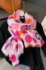 Colorful Polka Dot Scarf - Pink, Fuchsia, Orange, Blue - 180X90